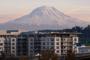 Tacoma Apartment Building: Mt. Rainier Backdrop